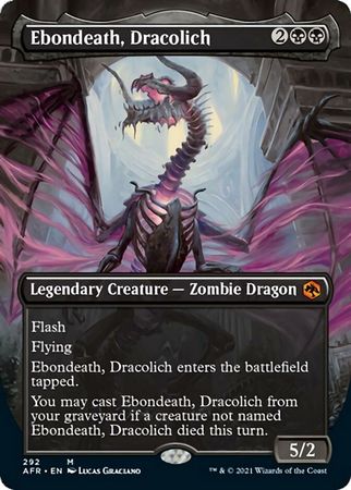FOIL BORDERLESS Ebondeath, Dracolich 292 - Adventures in the Forgotten Realms