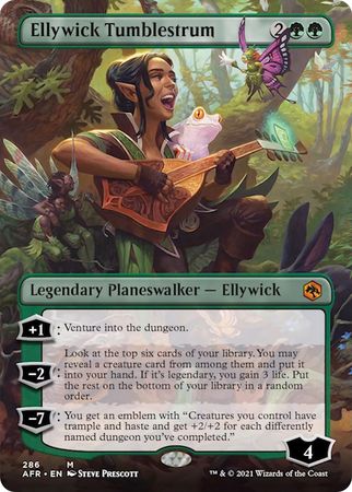 FOIL BORDERLESS Ellywick Tumblestrum 286 - Adventures in the Forgotten Realms