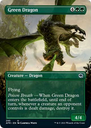 FOIL BORDERLESS Green Dragon 295 - Adventures in the Forgotten Realms