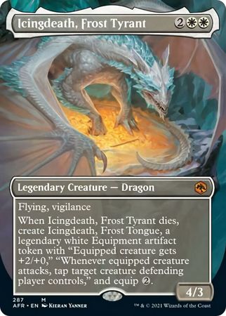 FOIL BORDERLESS Icingdeath, Frost Tyrant 287 - Adventures in the Forgotten Realms