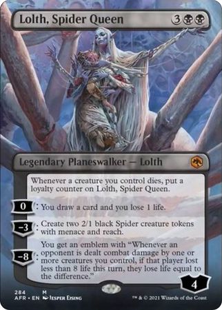 FOIL BORDERLESS Lolth, Spider Queen 284 - Adventures in the Forgotten Realms