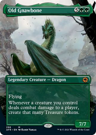 FOIL BORDERLESS Old Gnawbone 296 - Adventures in the Forgotten Realms