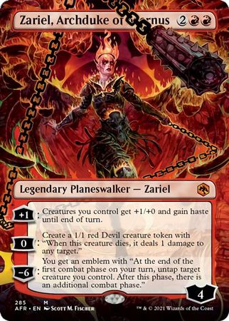 FOIL BORDERLESS Zariel, Archduke of Avernus 285 - Adventures in the Forgotten Realms