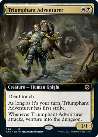 EXTENDED ART Triumphant Adventurer 390 - Adventures in the Forgotten Realms