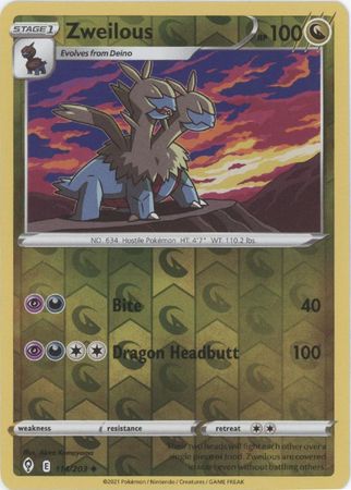 Zweilous - 114/203 - Reverse Holo Evolving Skies Cherry Collectables Zweilous - 114/203 - Reverse Holo Evolving Skies Cherry Collectables