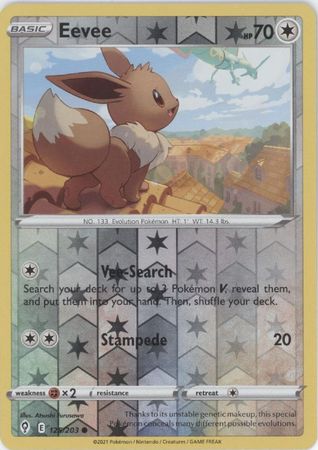 Eevee - 125/203 - Reverse Holo Evolving Skies  Cherry Collectables