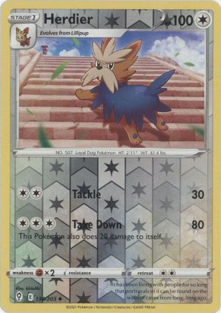 Herdier - 134/203 - Uncommon Reverse Holo