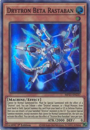 Drytron Beta Rastaban - MP21-EN237 - Super Rare 1st Edition