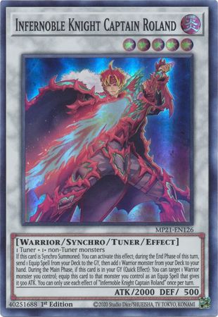 Infernoble Knight Captain Roland - MP21-EN126 - Super Rare 1st Edition