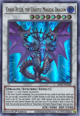 Chaos Ruler, the Chaotic Magical Dragon - MP21-EN128 - Ultra Rare 1st Edition