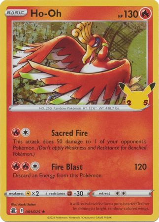 Ho-Oh - 1/25 - Holo Rare - Celebrations