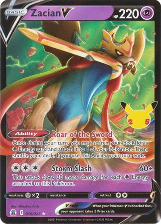 Zacian V - 16/25 - Ultra Rare - Celebrations Cherry Collectables Zacian V - 16/25 - Ultra Rare - Celebrations Cherry Collectables