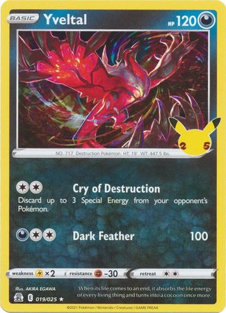 Yveltal - 19/25 - Holo Rare - Celebrations