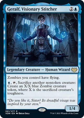 Geralf, Visionary Stitcher - 61/277  - Rare Crimson Vow