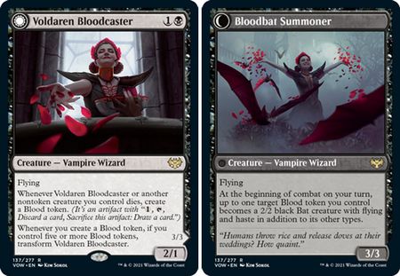Foil Voldaren Bloodcaster // Bloodbat Summoner - 137/277