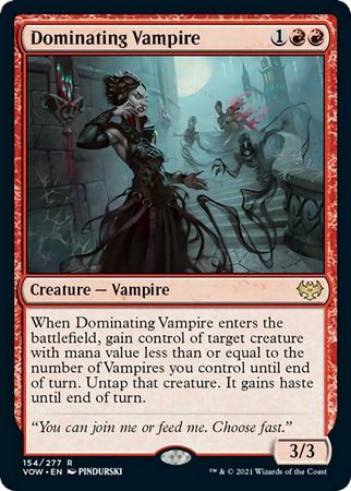 Dominating Vampire - 154/277  - Rare Crimson Vow