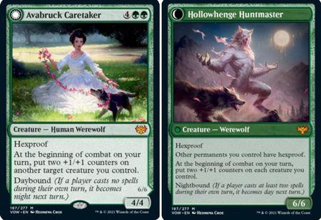 Avabruck Caretaker // Hollowhenge Huntmaster - 187/277  - MythiCommon  Crimson Vow
