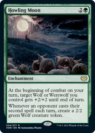 Howling Moon - 204/277  - Rare Crimson Vow