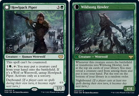 Howlpack Piper // Wildsong Howler - 205/277  - Rare Crimson Vow