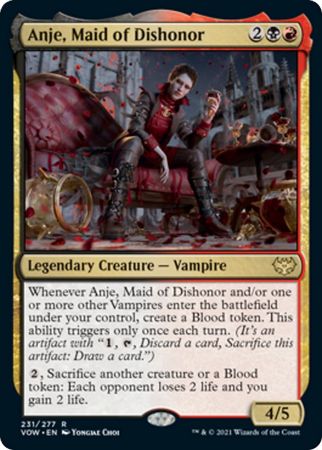 Anje, Maid of Dishonor - 231/277  - Rare Crimson Vow