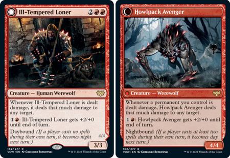 Ill-Tempered Loner // Howlpack Avenger - 162/277  - Rare Crimson Vow