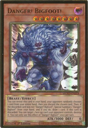 Danger! Bigfoot! Alternate - MGED-EN018 - Premium Gold Rare 1st Edition