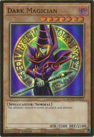 Dark Magician ALTERNATE ART - MGED-EN002 - Premium Gold Rare 1st Edition