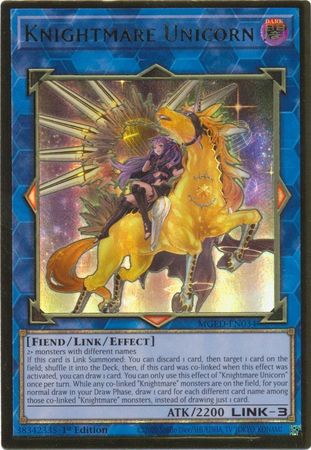 Knightmare Unicorn Alternate - MGED-EN034 - Premium Gold Rare 1st Edition
