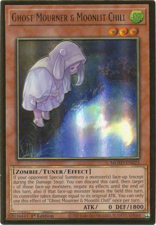 Ghost Mourner & Moonlit Chill ALTERNATE ART - MGED-EN023 - Premium Gold Rare 1st Edition