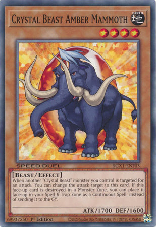 Crystal Beast Amber Mammoth - SGX1-ENF03 - Common 1st Edition