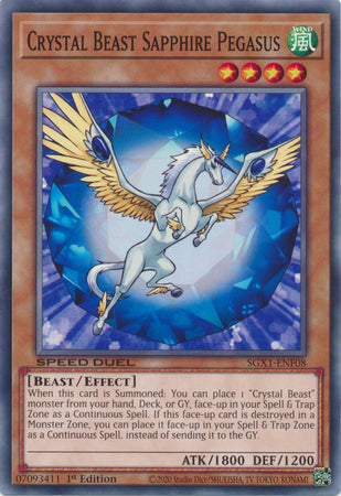 Crystal Beast Sapphire Pegasus - SGX1-ENF08 - Common 1st Edition