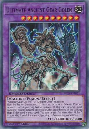 Ultimate Ancient Gear Golem - SGX1-END21 - Common 1st Edition