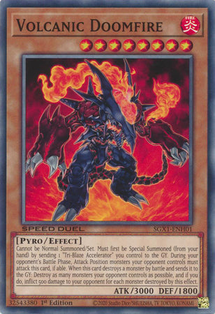 Volcanic Doomfire - SGX1-ENH01 - Common 1st Edition