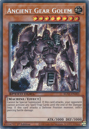 Ancient Gear Golem - Sgx1-end01 - Secret Rare 1st Edition