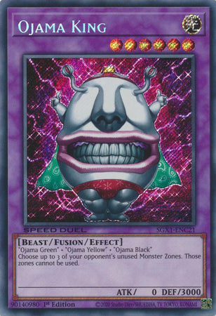 Ojama King - SGX1-ENC21 - Secret Rare 1st Edition
