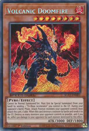 Volcanic Doomfire - Sgx1-enh01 - Secret Rare 1st Edition