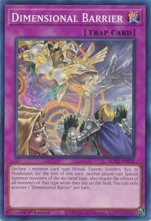 [ US PRINT ] Dimensional Barrier - SDAZ-EN039 - Common 1st Edition