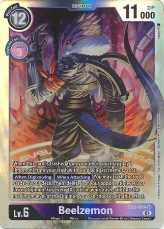 Beelzemon EX2-044  - Super Rare EX02 Digital Hazard
