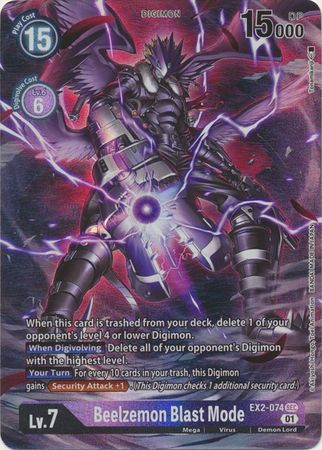 Beelzemon Blast Mode (Alternate Art) EX2-074 SEC - Secret Rare