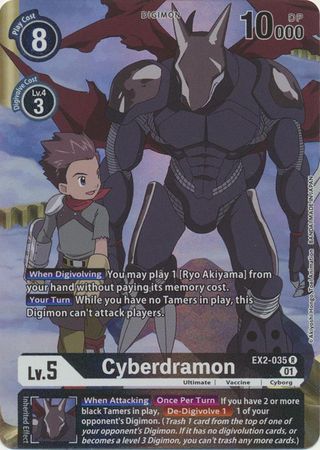 Cyberdramon (Alternate Art) EX2-035  - Rare EX02 Digital Hazard