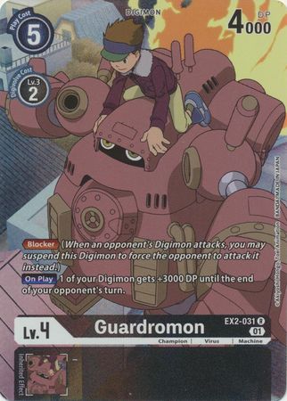 Guardromon (Alternate Art) EX2-031  - Rare EX02 Digital Hazard