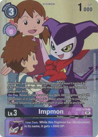 Impmon (Alternate Art) EX2-039  - Rare EX02 Digital Hazard