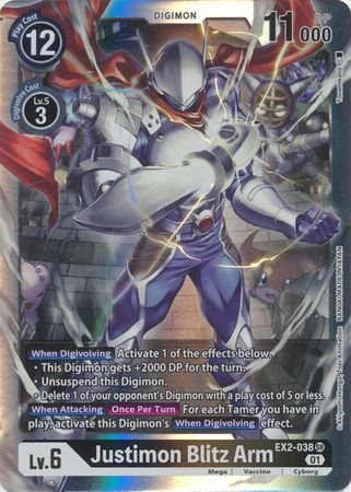 Justimon Blitz Arm EX2-038  - Super Rare EX02 Digital Hazard