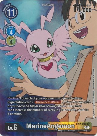 MarineAngemon (Alternate Art) EX2-018  - Rare EX02 Digital Hazard