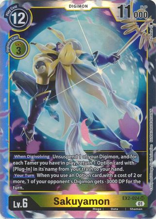 Sakuyamon EX2-024  - Super Rare EX02 Digital Hazard