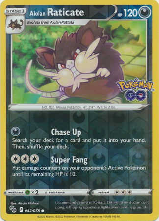 Alolan Raticate - 042/078 - Reverse Holo