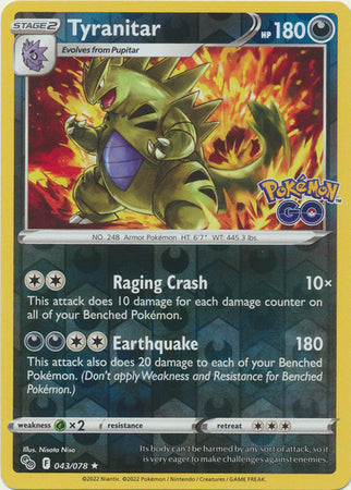 Tyranitar - 043/078 - Reverse Holo