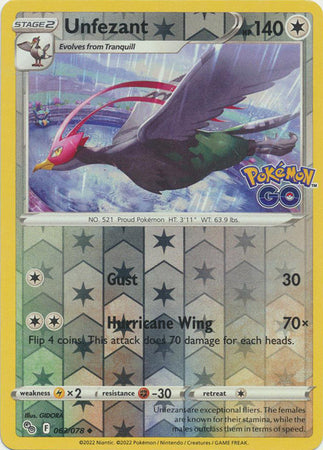 Unfezant - 063/078 - Reverse Holo
