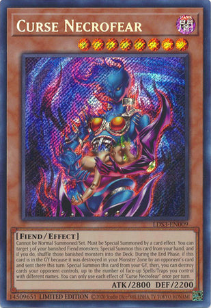 Curse Necrofear - LDS3-EN009 - Secret Rare 1st Edition