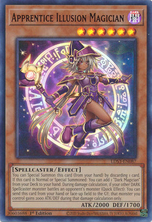 Apprentice Illusion Magician - LDS3-EN087 - Ultra Rare 1st Edition